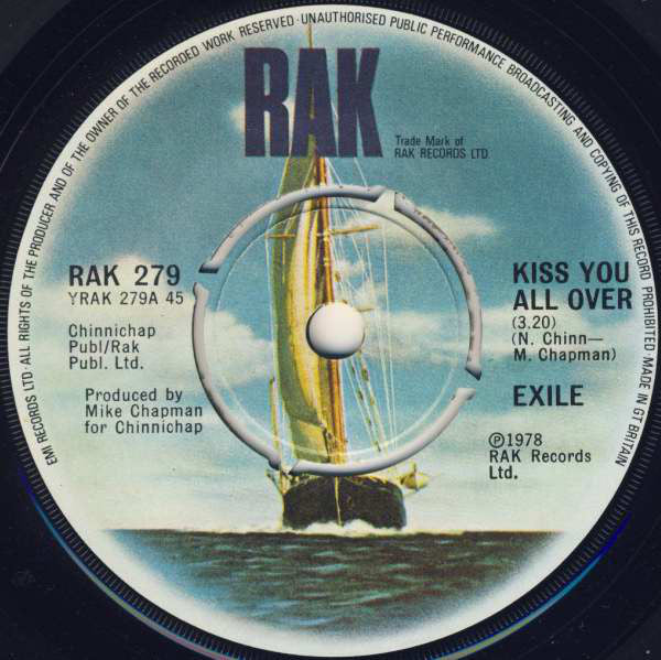 Exile (7) - Kiss You All Over (7", Single, Kno)