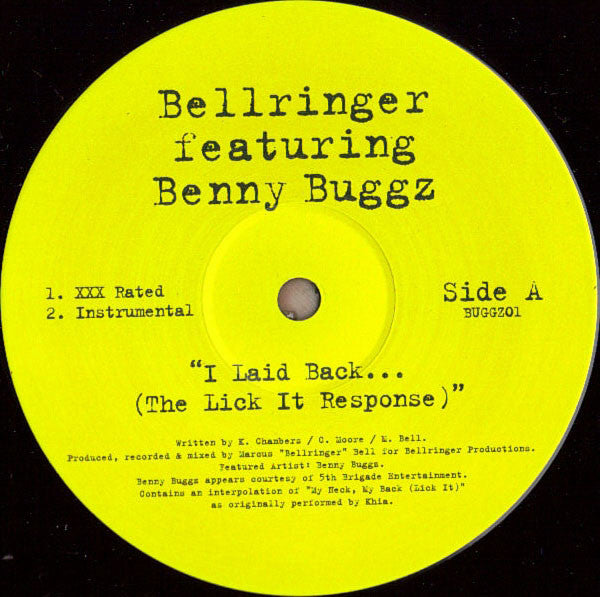 Bellringer - I Laid Back... (The Lick It Response) (12")