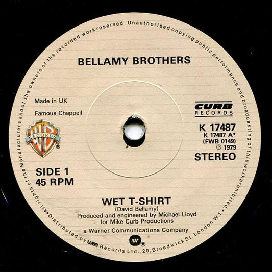 Bellamy Brothers - Wet T-Shirt / Blue Ribbons (7", Single)