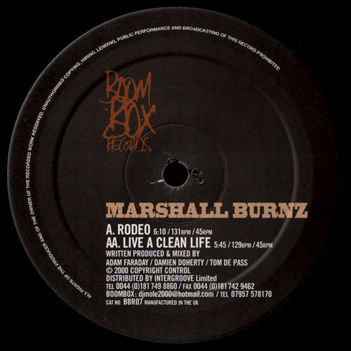 Marshall Burnz - Rodeo (12")