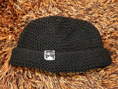 Signature Curly Beanie - Black