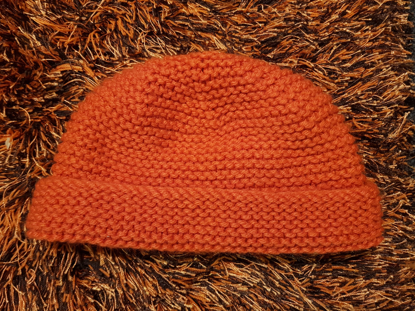 Signature Curly Beanie - Orange